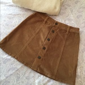 Light brown corduroy skirt